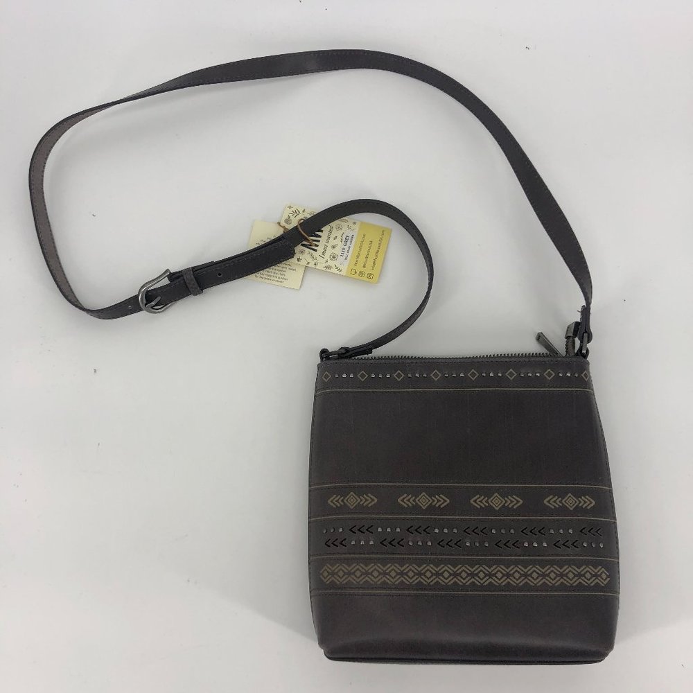 Most Wanted Leather Grey Gray Crossbody Bag Purse
